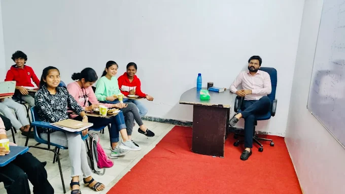 Students learning at Singh's Classes with dedicated teacher
